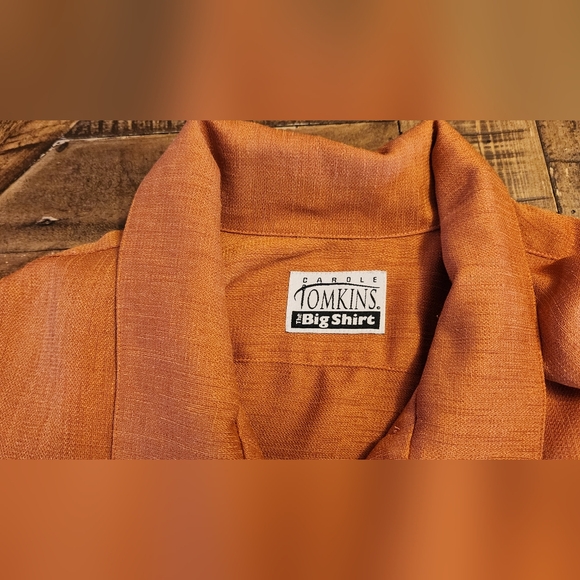 CAROLE TOMPKINS The Big Shirt Pumpkin Button Up Vintage - Picture 6 of 8